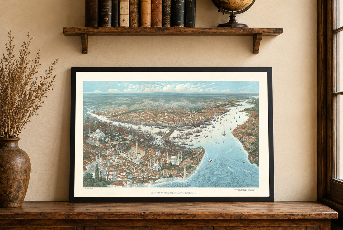 Constantinople 1896 - Vintage Painting of the Ottoman Capital