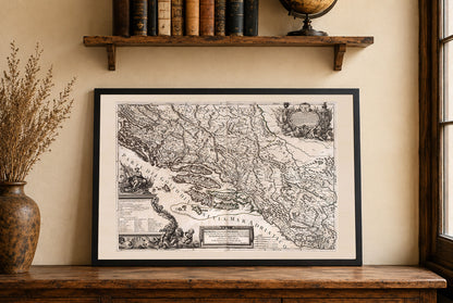 Dalmatien Küstenkarte Poster (1689) – Vintage Adriatisches Meer Wandkunst