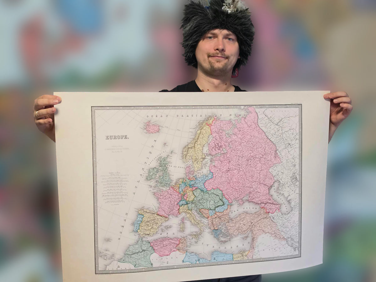 Europe 1862 - Historical Map During the Age of Nationalism