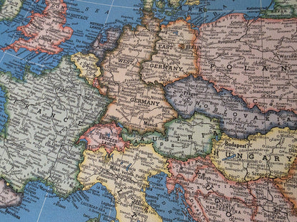 Europa 1957 - Historische Karte des Kalten Krieges in Europa