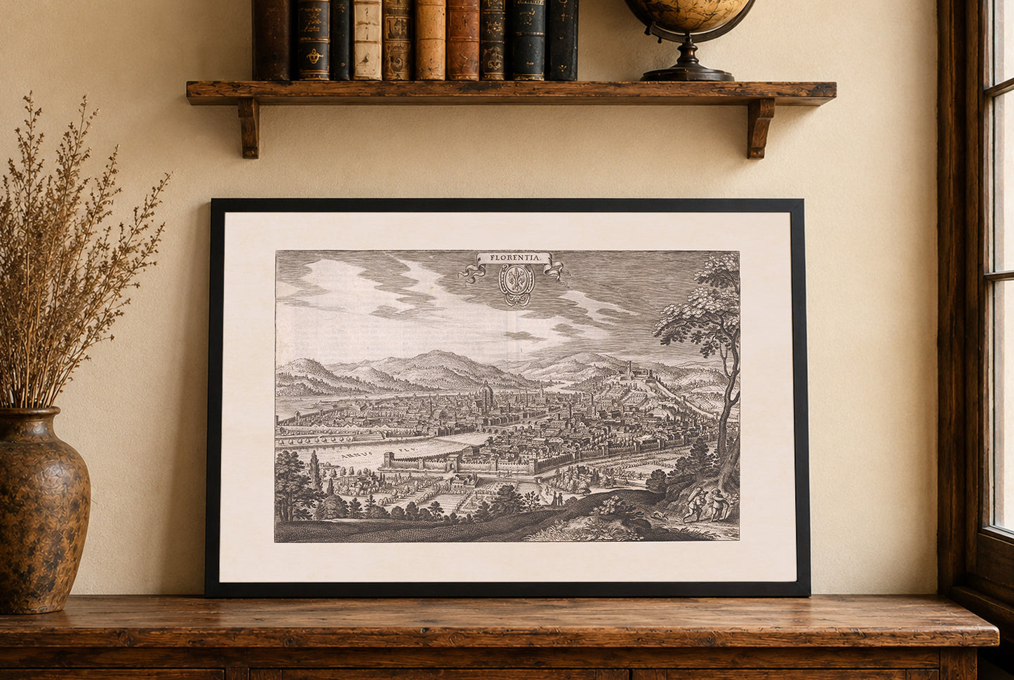 Florence in 1688 - Map of the Medici Capital of Tuscany