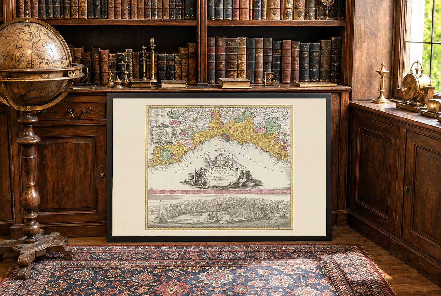 Genoa City Map Poster (1777) - Vintage Panorama & Historical Italy Wall Art