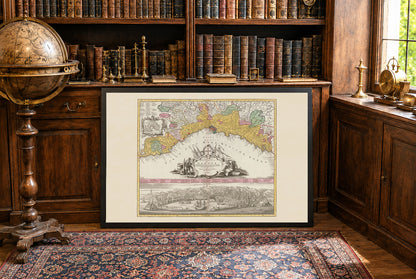 Genoa City Map Poster (1777) - Vintage Panorama & Historical Italy Wall Art
