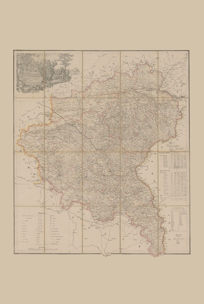 Grand Duchy of Poznań Map Poster (1843) - Vintage Greater Poland Historical Wall Art