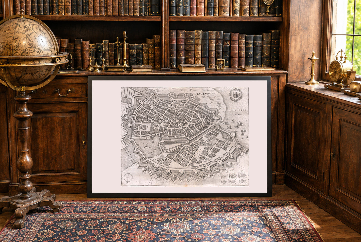 Hamburg 1653 - Historical Map of the Hanseatic City