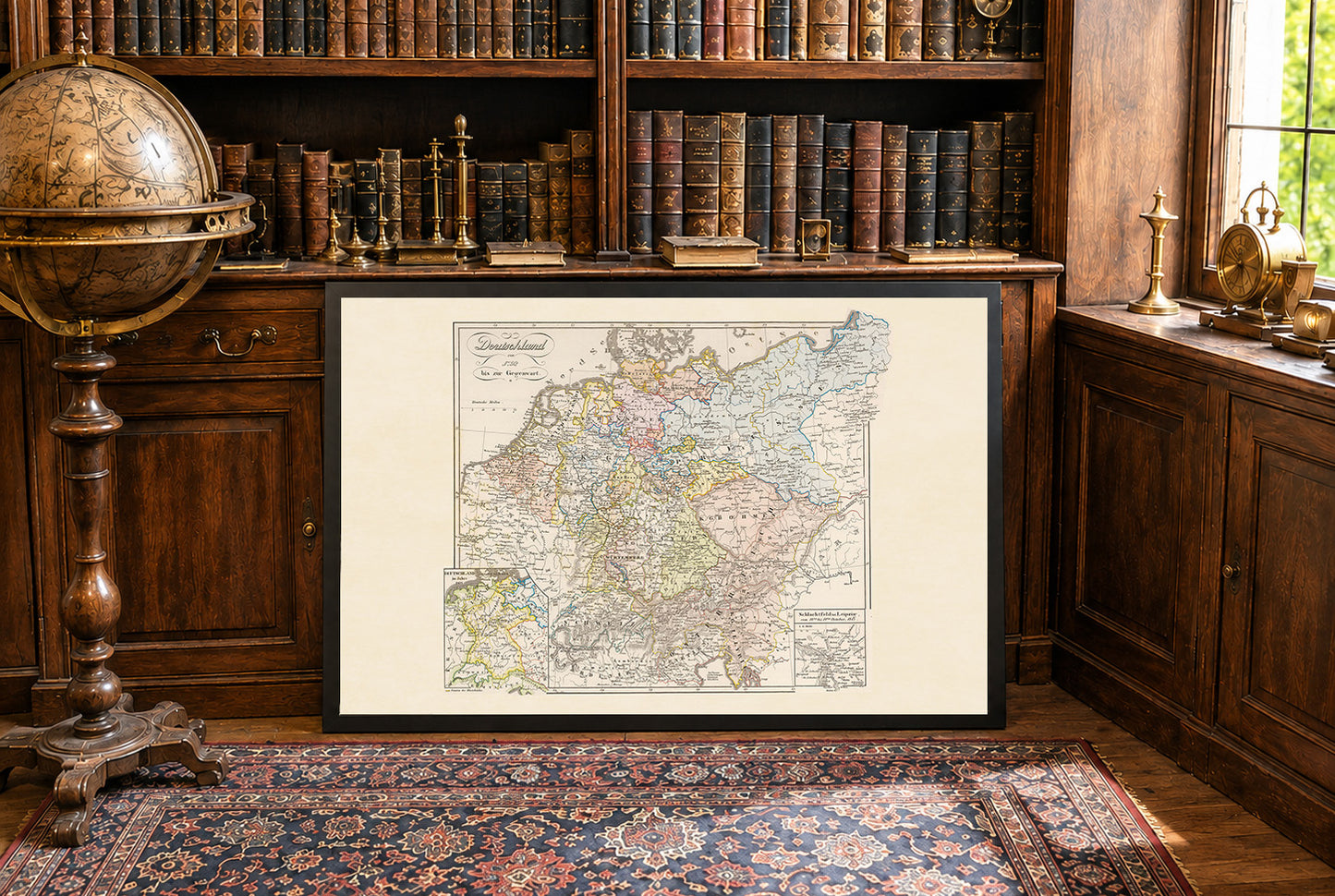 Plakat z Historyczną Mapą Niemiec (1792) - Vintage Mapa Państw Niemieckich i Epoki Napoleońskiej