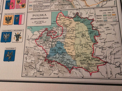 Plakat „Historia Polski” - 10 Historycznych Map od Mieszka I do Księstwa Warszawskiego