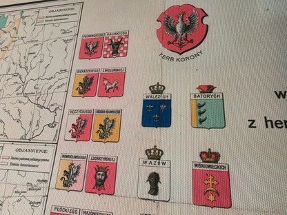 Plakat „Historia Polski” - 10 Historycznych Map od Mieszka I do Księstwa Warszawskiego
