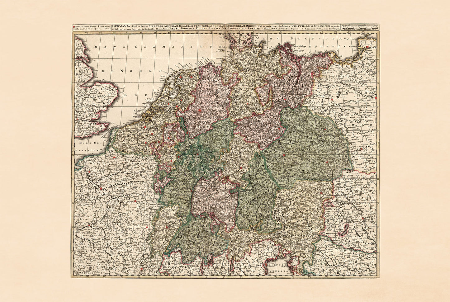 Holy Roman Empire 1740 – Historical Map of Central Europe