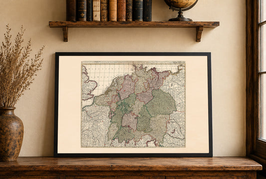 Sacro Romano Impero 1740 – Mappa storica dell'Europa centrale