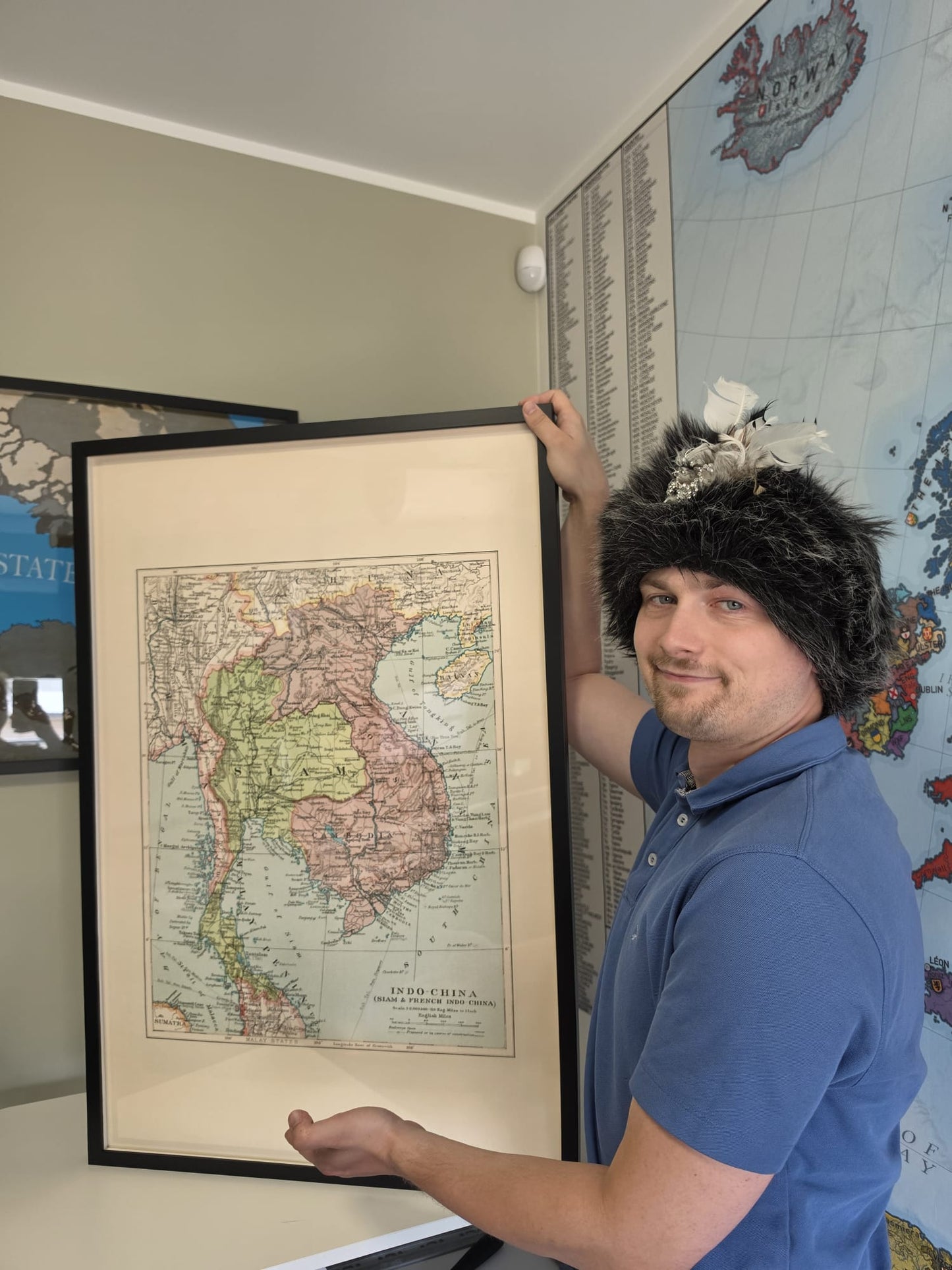 Indo-China Poster (1926) – Vintage Siam & French Indochina Colonial Map