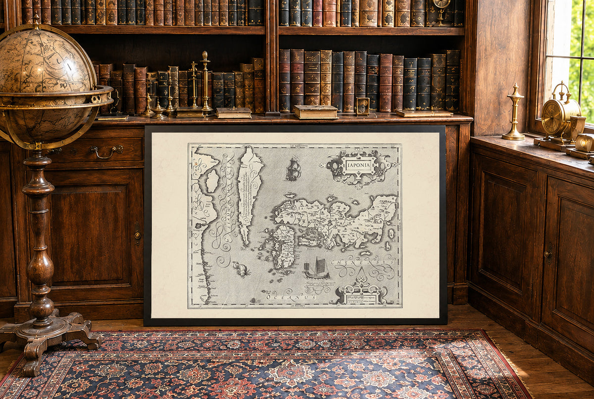 Japan & Korea 1607 - Iaponia - Mercator & Hondius Historical Map Poster