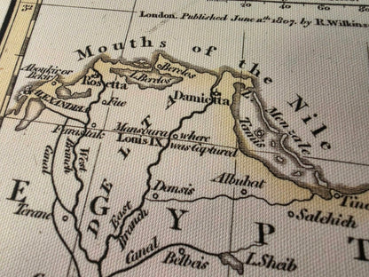Royaume de Jérusalem à l’Époque des Croisades - Affiche Carte Historique