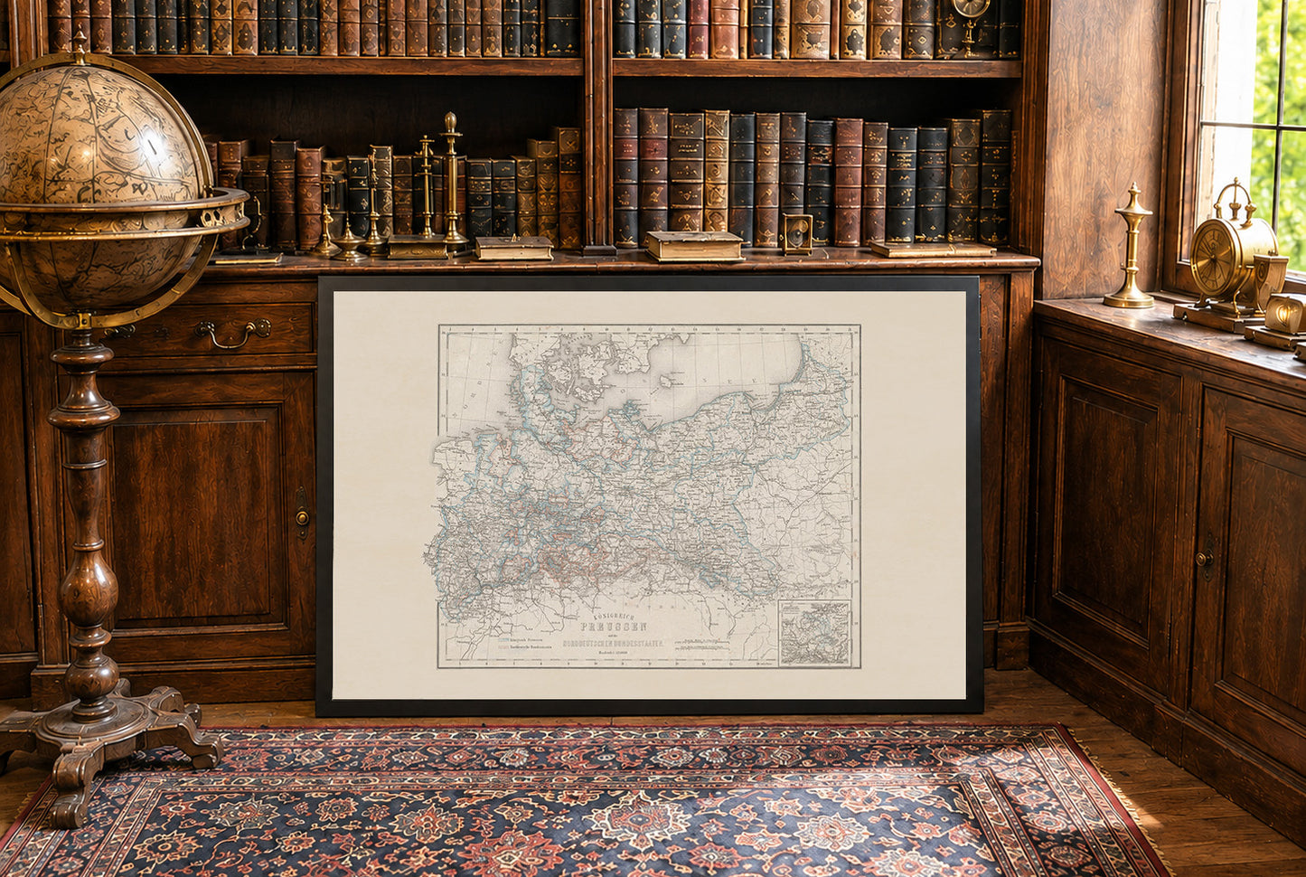 Kingdom of Prussia Map Poster (1871) - Vintage North German States Historical Wall Art