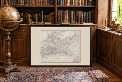 Kingdom of Prussia Map Poster (1871) - Vintage North German States Historical Wall Art