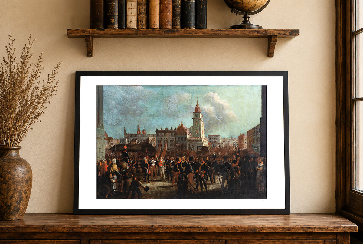 Serment de Kościuszko à Cracovie 1794 - Wojciech Kossak - Affiche Historique
