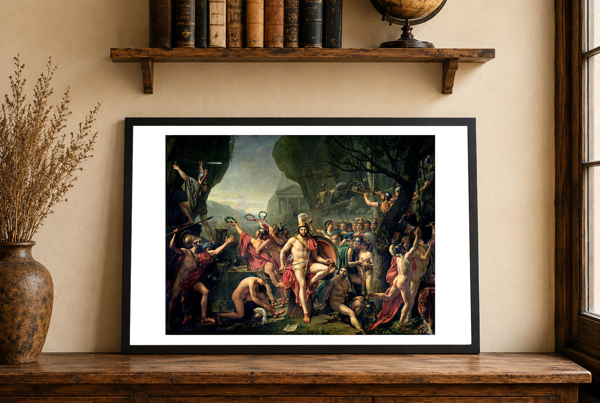Leonidas at Thermopylae 1814 - Jacques-Louis David - Last Stand of the 300 Spartans Historical Painting Poster