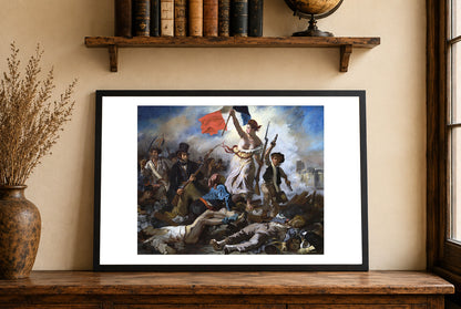 Freiheit führt das Volk Poster - Eugène Delacroix Vintage Französische Revolution Wandkunst