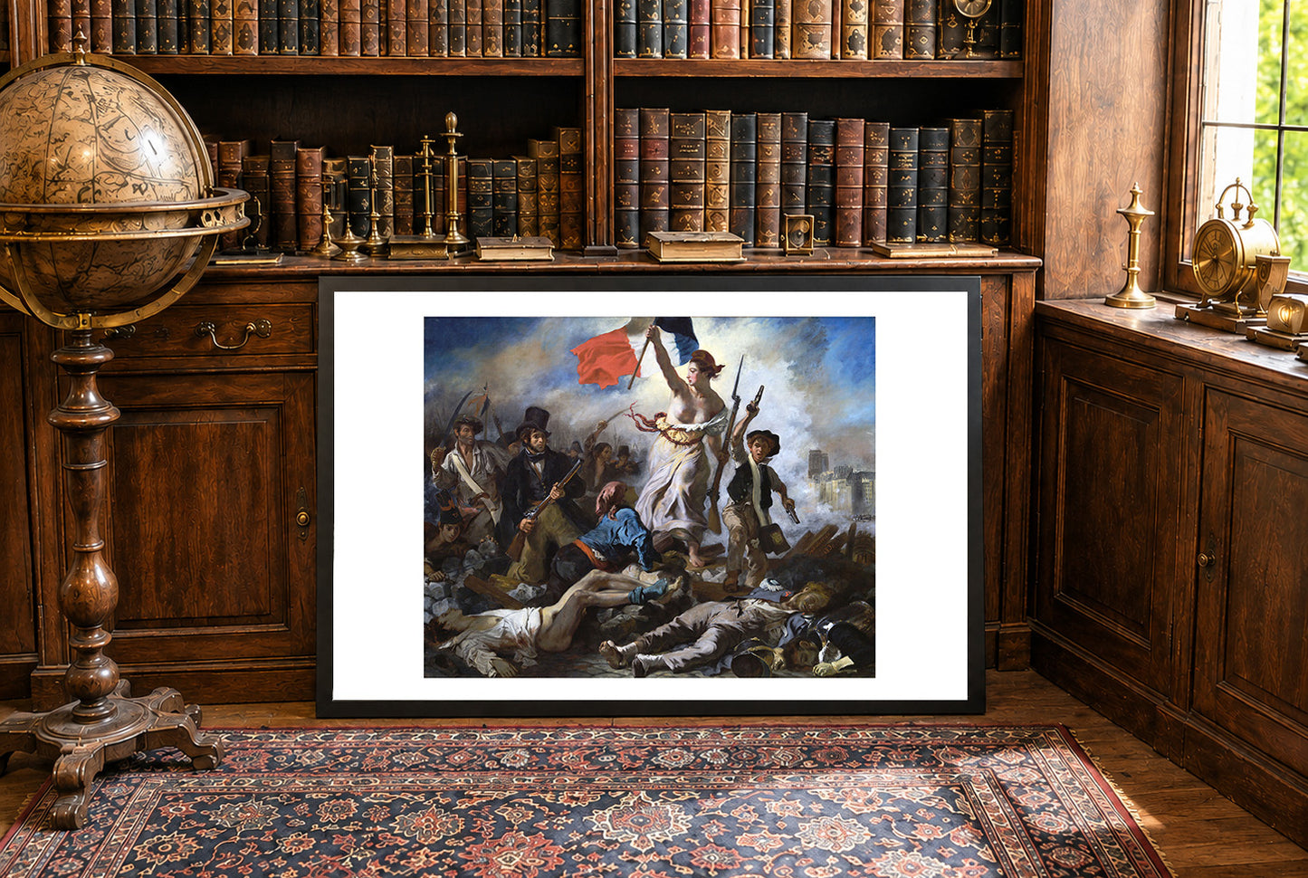 Freiheit führt das Volk Poster - Eugène Delacroix Vintage Französische Revolution Wandkunst