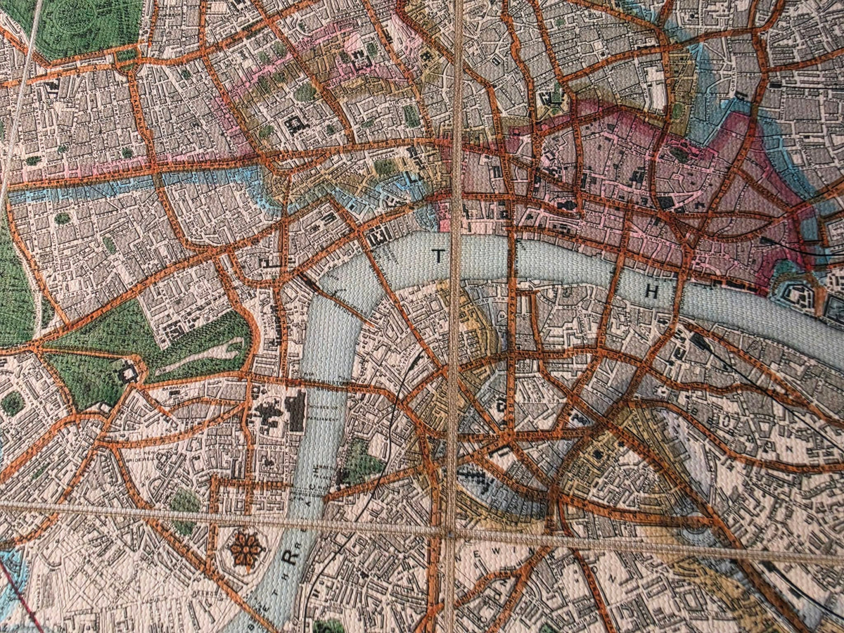 Londra 1851 - Mappa illustrata con i principali monumenti