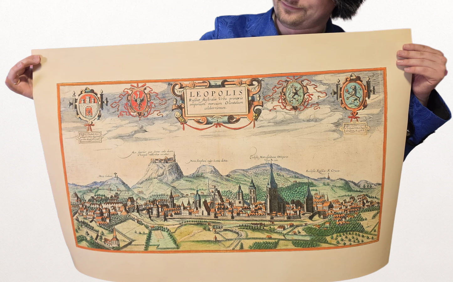 Lviv Stadtkarte Poster (1618) - Vintage Leopolis Gravur Wandkunst