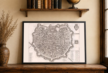 Affiche Carte de Milan - Plan de ville Renaissance avec fortifications en étoile