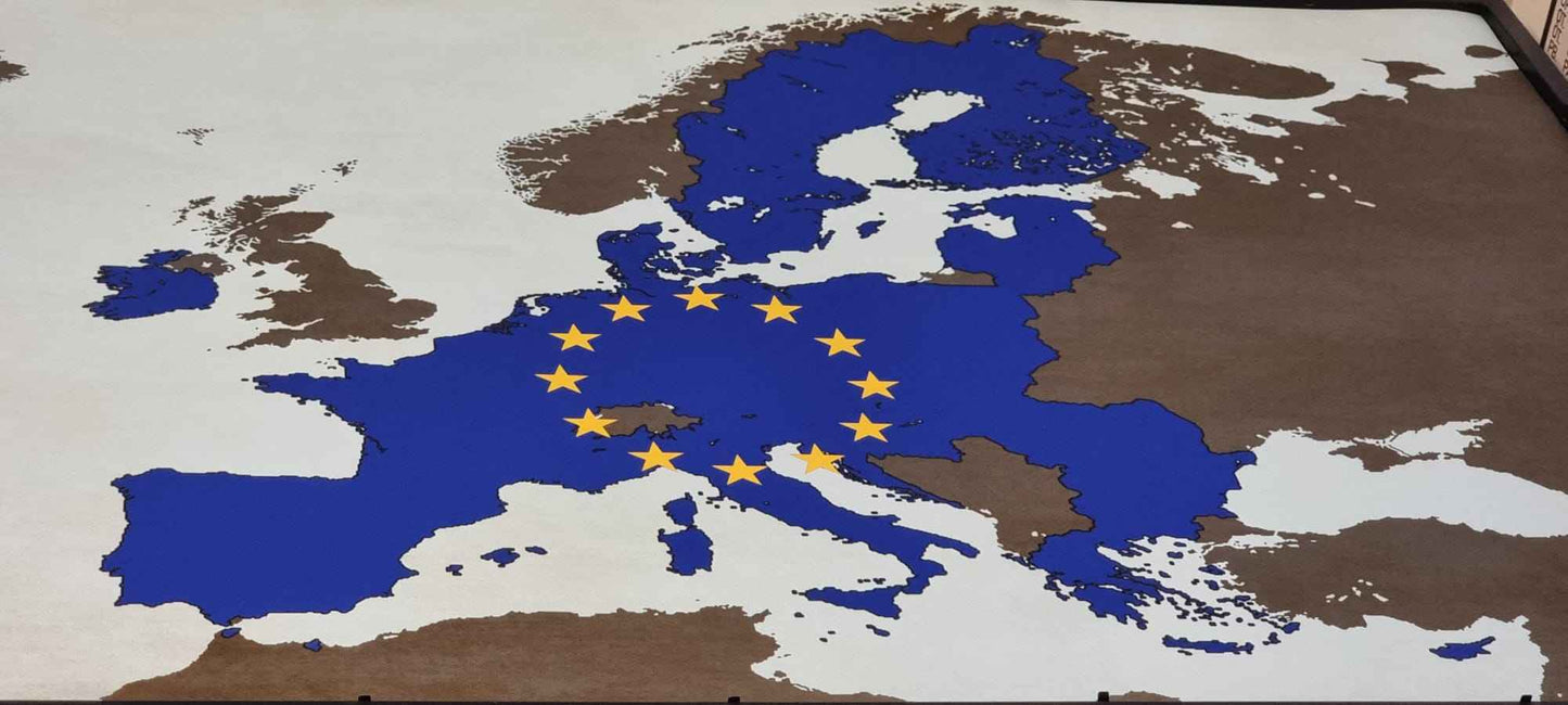 Modern European Union Map Print - EU Countries Borders Wall Art Poster
