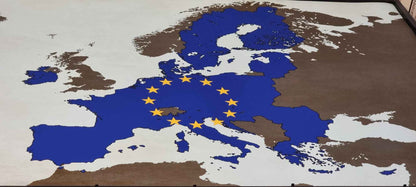 Modern European Union Map Print - EU Countries Borders Wall Art Poster