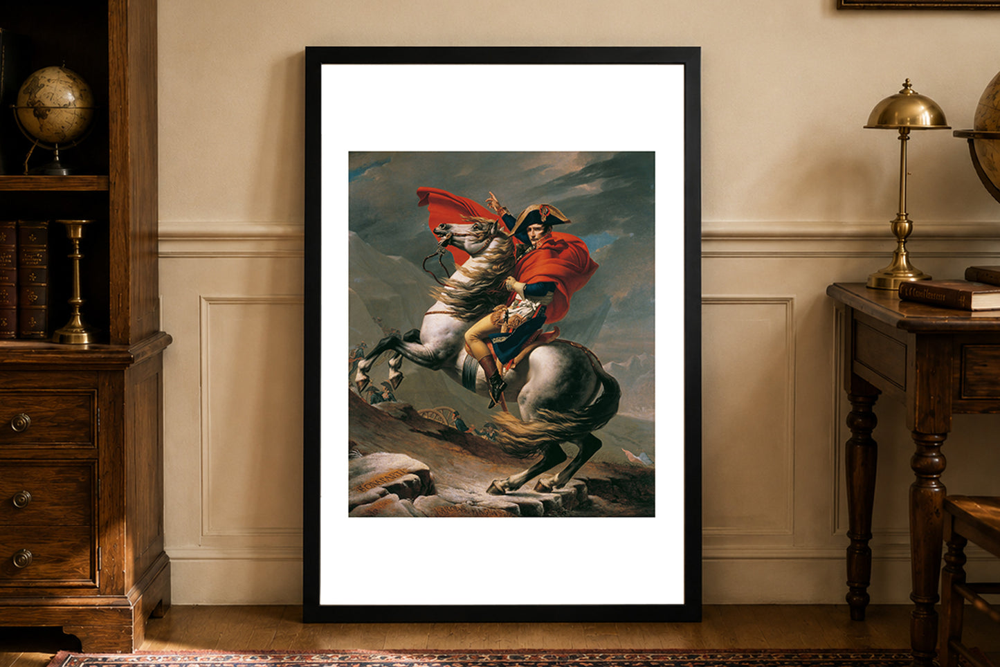 Napoleon über die Alpen Poster - Jacques-Louis David Historische Wandkunst