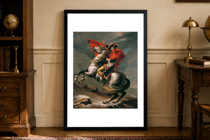 Napoleon über die Alpen Poster - Jacques-Louis David Historische Wandkunst