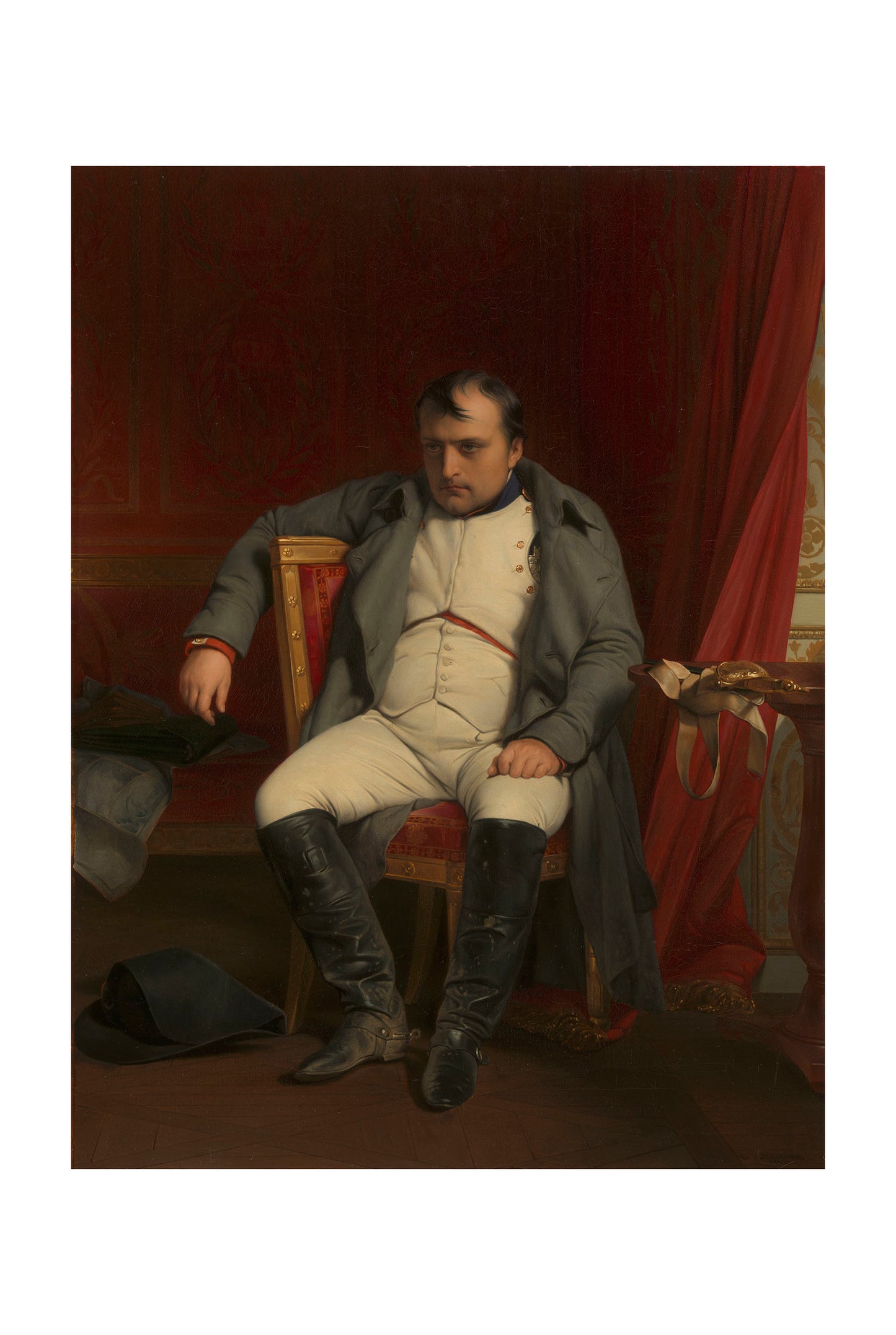 Napoleon at Fontainebleau Poster - Paul Delaroche Historic French Empire Wall Art