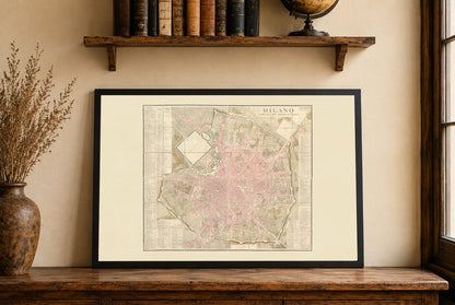 Napoleonic Milan City Map Poster (1807) - Historic Plan of the Kingdom of Italy Capital