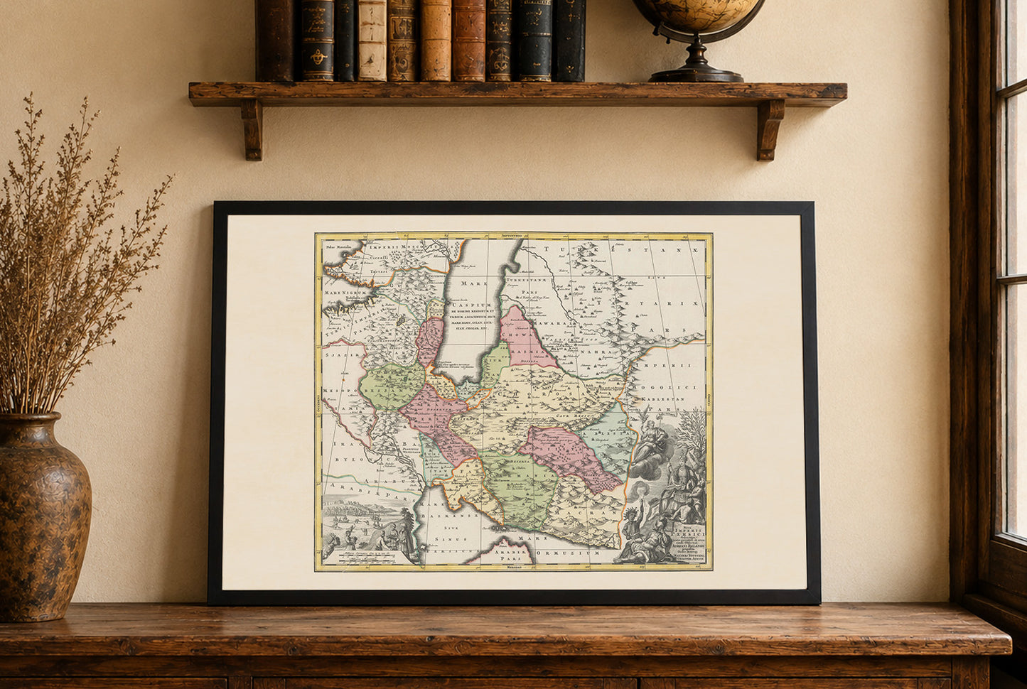 Persia Map Poster - Antique Map of the Persian Empire & Iran, 18th Century Wall Art