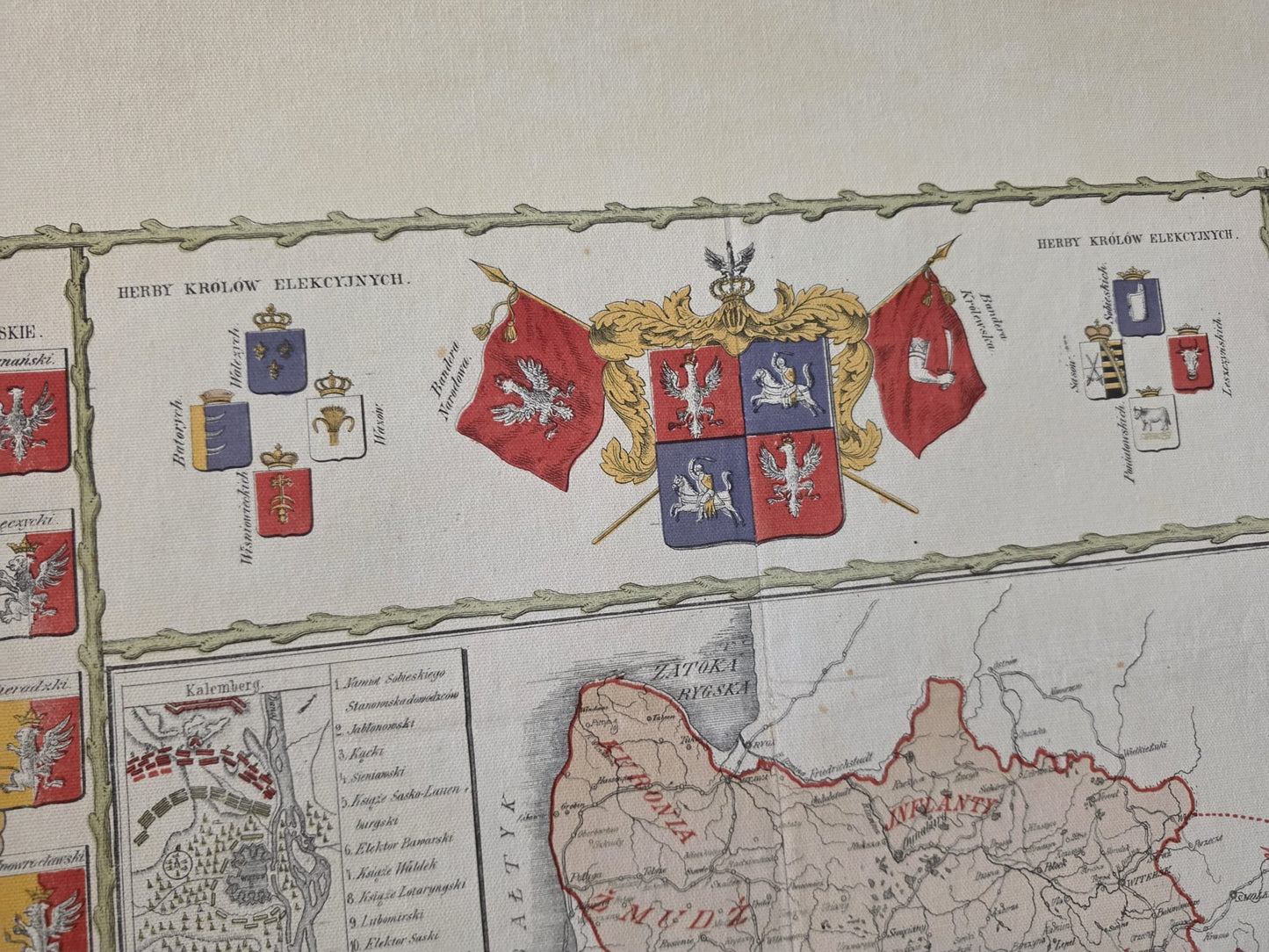Poland Map Poster During the Reign of Jan III Sobieski - Vintage Wall Art