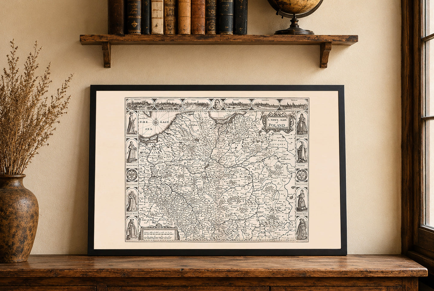 Poland Map Poster (1676) - Historic Map of the Polish-Lithuanian Commonwealth