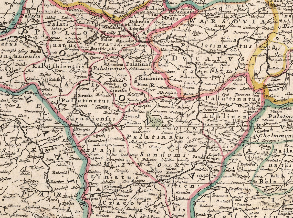 Poland & Lithuania 1682 - Frederick de Wit - Polish-Lithuanian Commonwealth Historical Map Poster