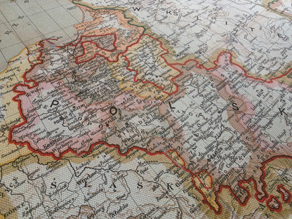 Poland in the 15th Century - Jan Babirecki Historical Map Poster - c. 1900