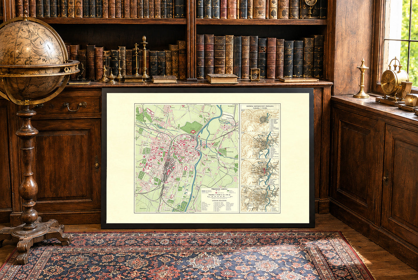 Poznań City Map Poster (1932) - Vintage Polish City Plan & Historical Growth Maps