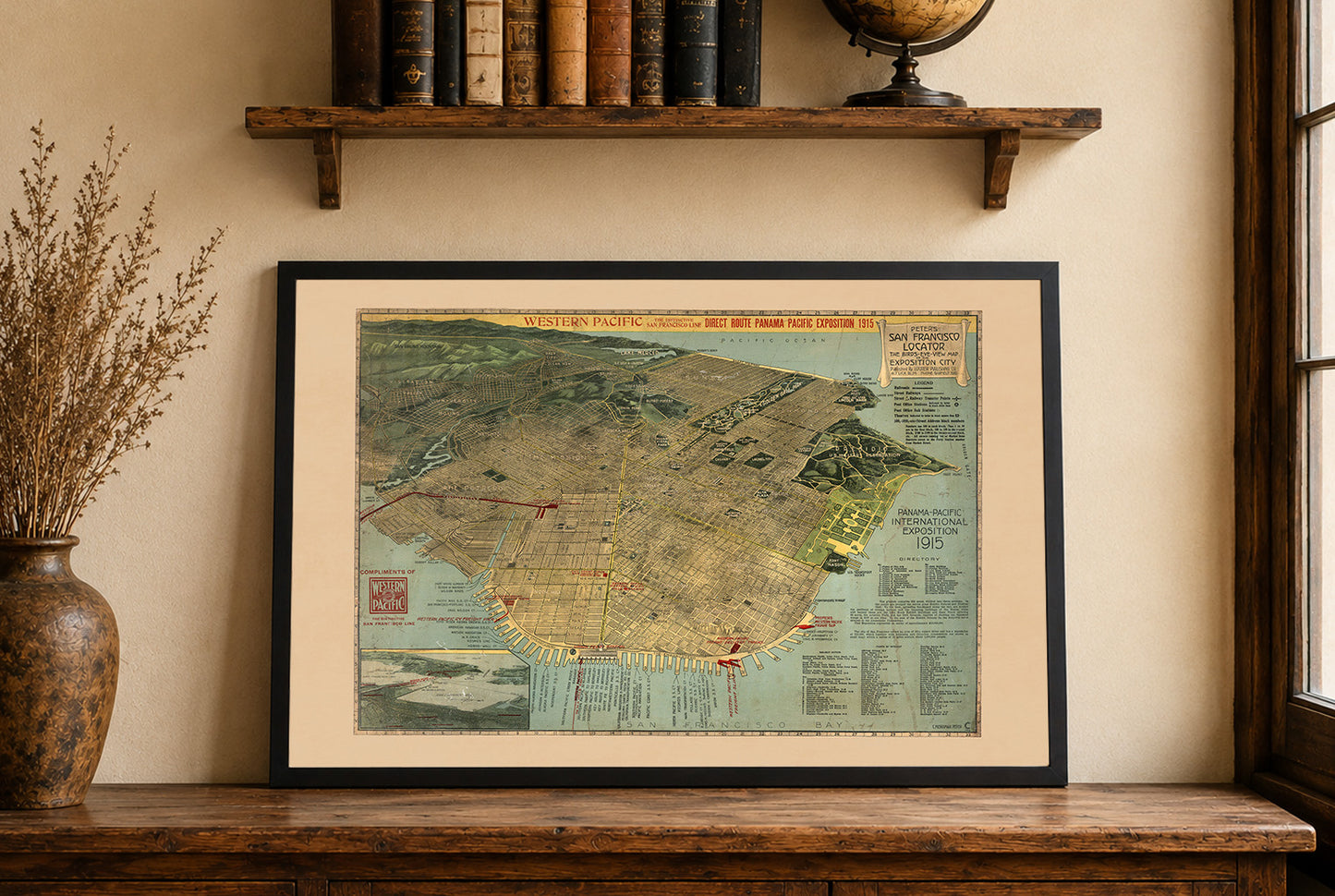 San Francisco Exposition City Map Poster (1915) - Vintage Bird’s-Eye View Wall Art