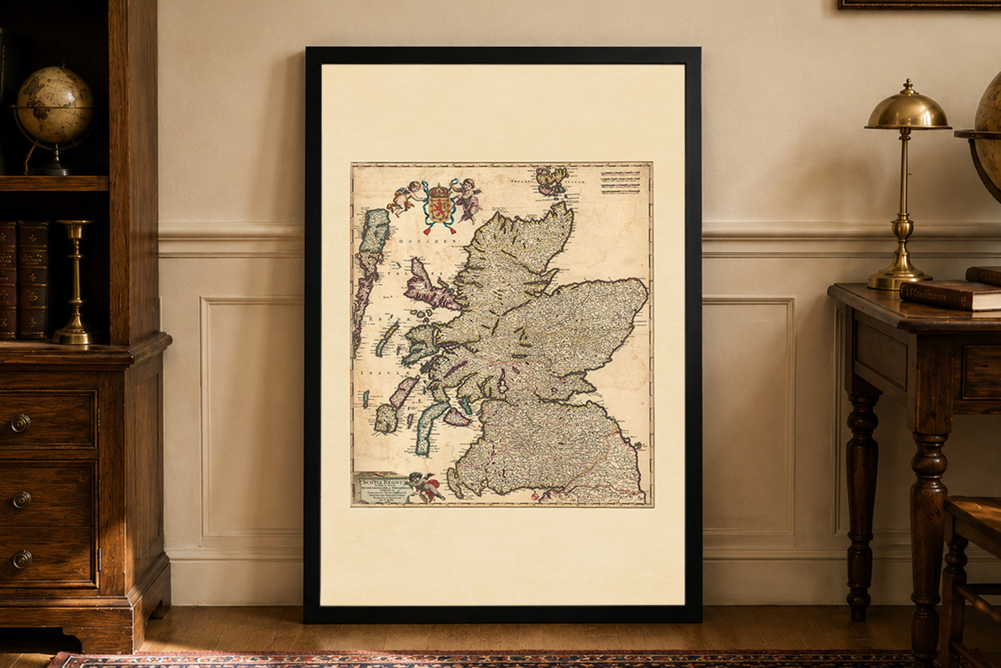 Schottland Karte Poster (1690) - Vintage Schottisches Königreich Wandkunst