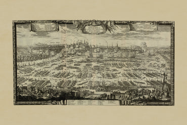 Siege of Kraków Poster (1655) - Swedish Deluge Military Panorama by Erik Dahlbergh