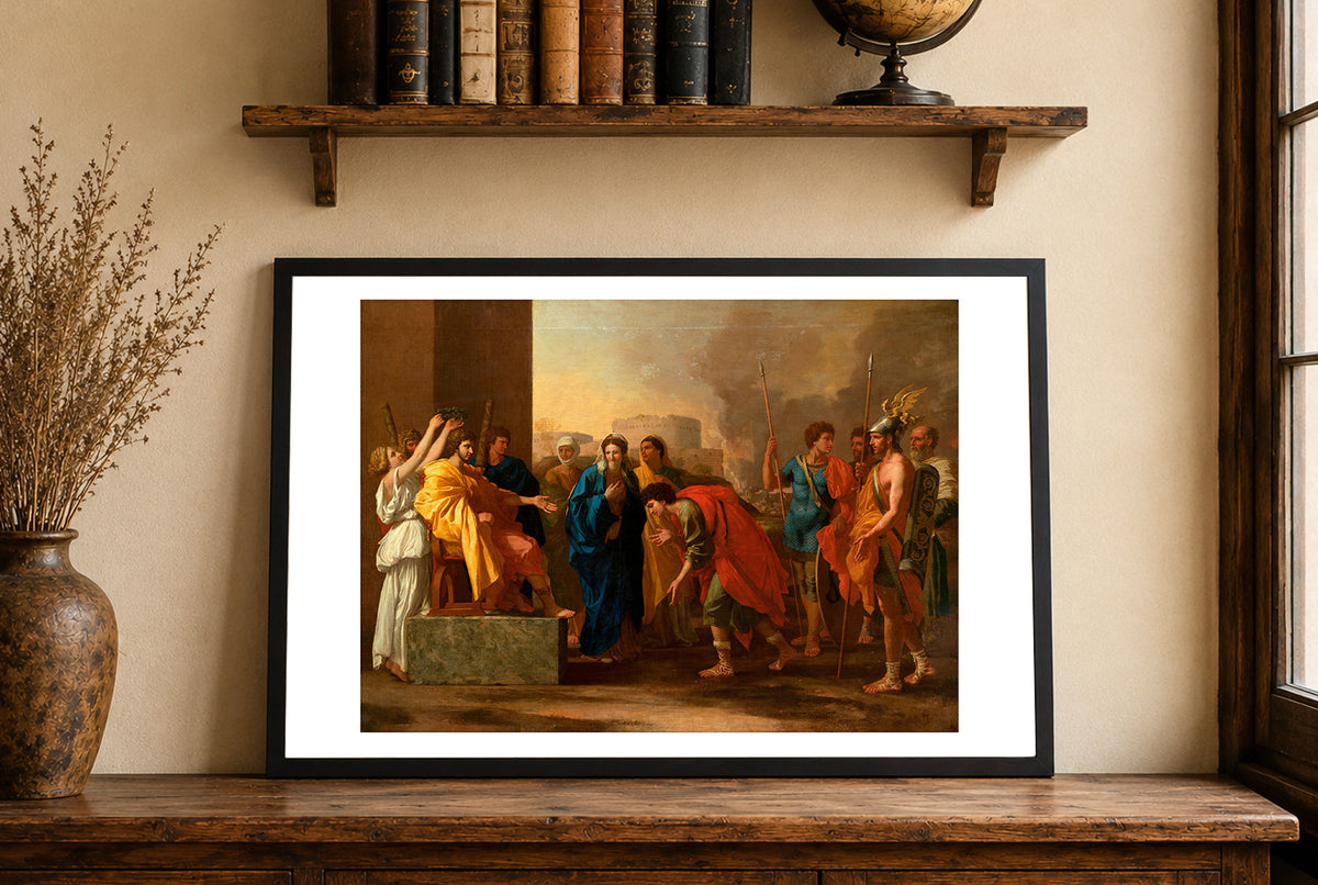The Continence of Scipio - Nicolas Poussin - Ancient Rome and the Second Punic War Historical Painting Poster