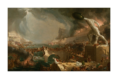 The Course of Empire Destruction Poster - Thomas Cole Romantic Landscape Wall Art