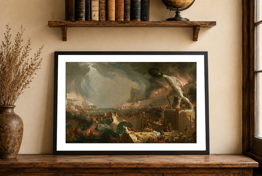 The Course of Empire Destruction Poster - Thomas Cole Romantic Landscape Wall Art
