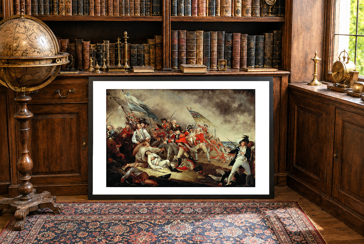 The Death of General Warren at the Battle of Bunker's Hill 1786 - John Trumbull - American Revolution Historical Painting Poster