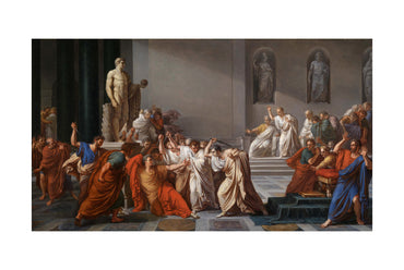 Śmierć Juliusza Cezara 1806 - Vincenzo Camuccini - Starożytny Rzym - Historyczny Plakat z Obrazem