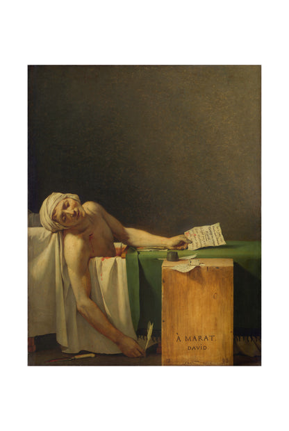 The Death of Marat 1793 - Jacques-Louis David - French Revolution Historical Painting Poster
