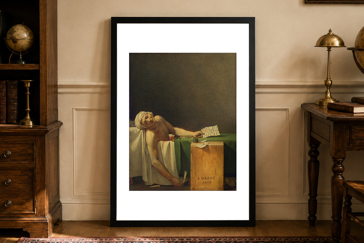 The Death of Marat 1793 - Jacques-Louis David - French Revolution Historical Painting Poster