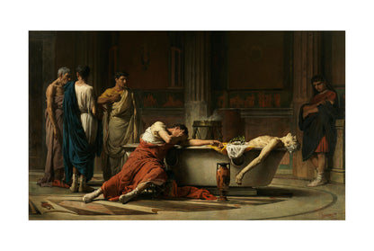 La Mort de Sénèque 1871 - Manuel Domínguez Sánchez - Rome Antique et Empereur Néron - Affiche Peinture Historique