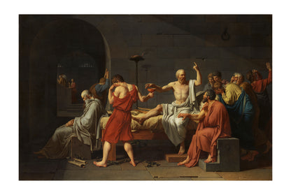 The Death of Socrates 1787 - Jacques-Louis David - Ancient Greece Neoclassical Painting Poster